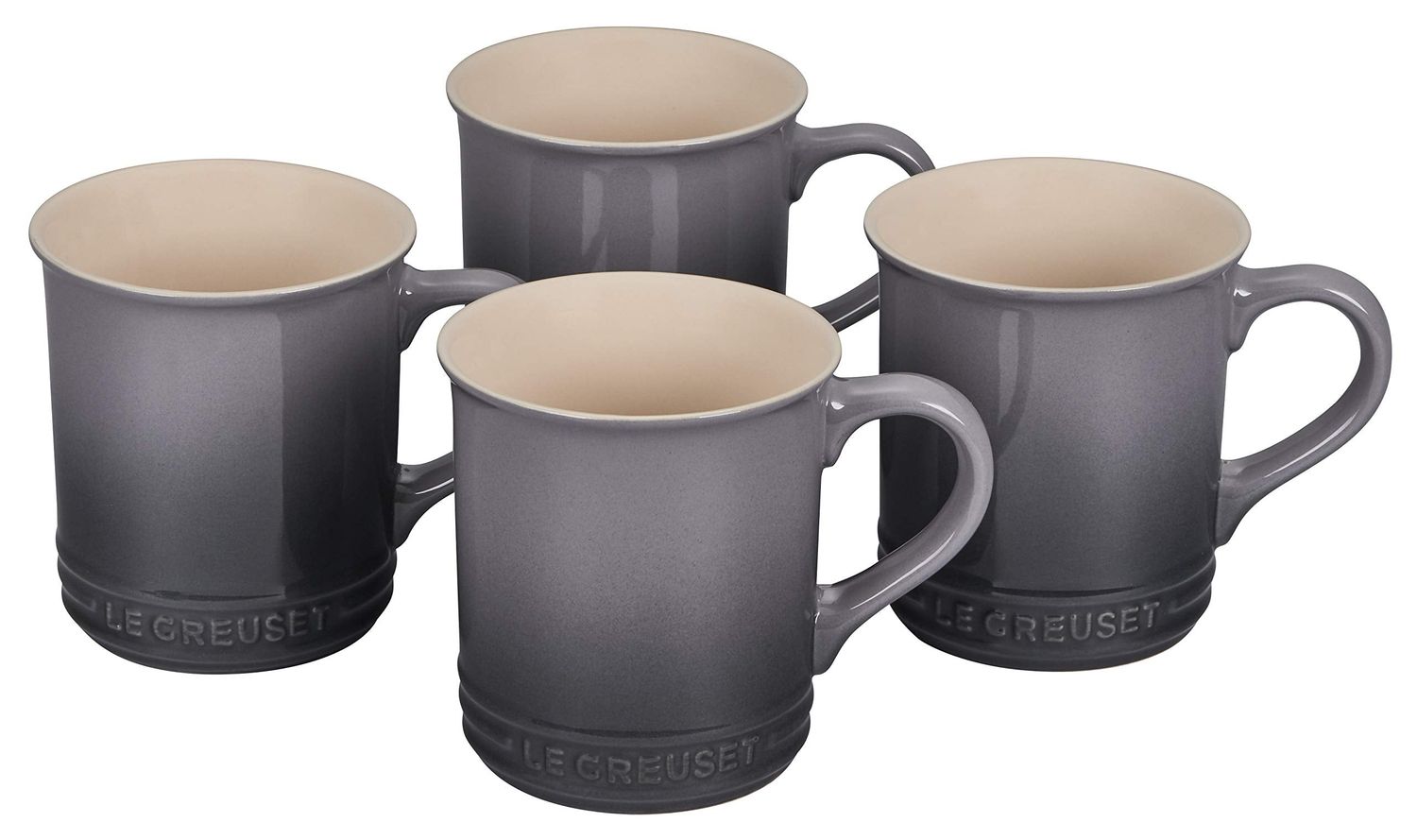 Set of 4 Mugs - Oyster - e-commerce only, 14 oz. | Le Creuset