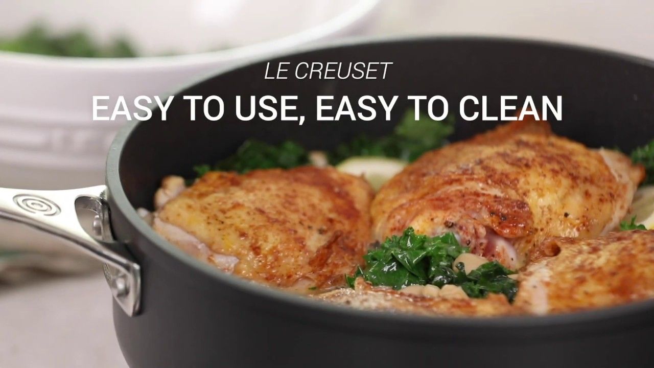 Toughened Nonstick PRO 3 Piece Set (10&quot; Fry Pan, 4.25 qt. Saute Pan w/ Lid - glass lid fits both vessels in set) | Le Creuset