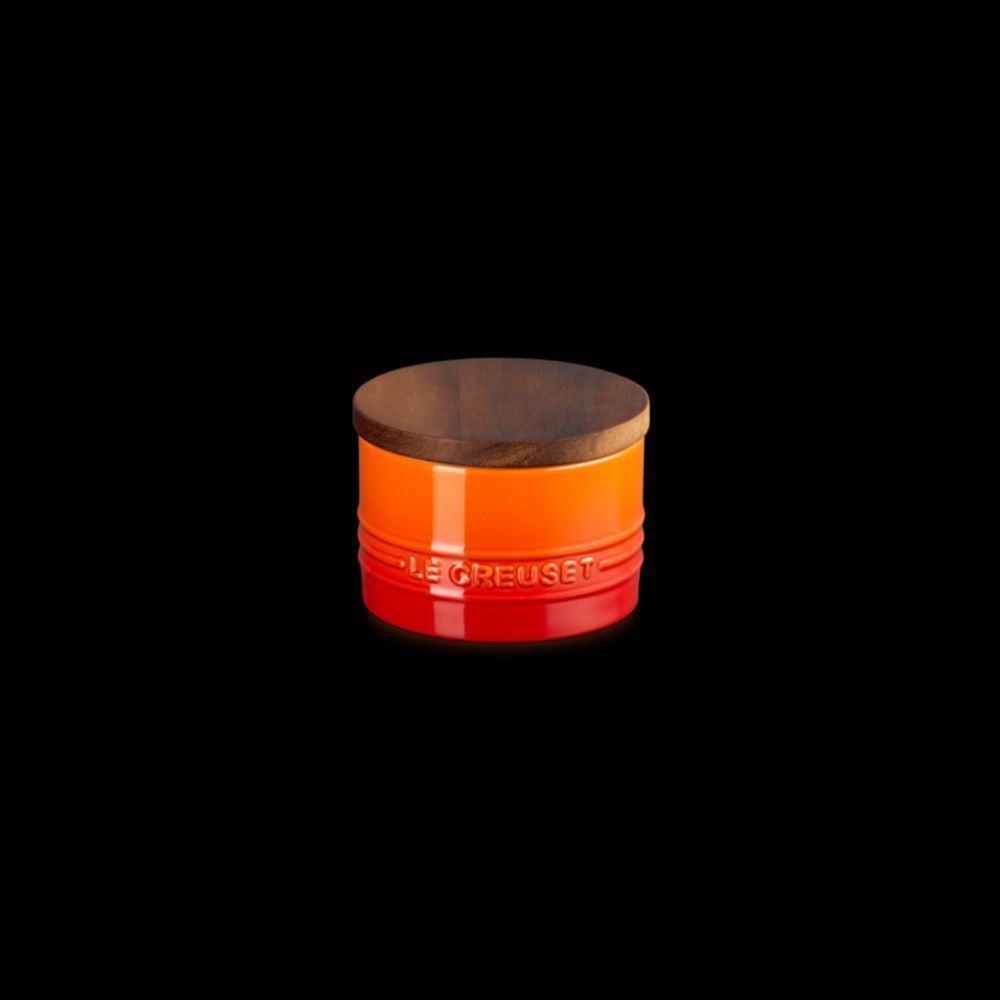 Salt Cellar with Wood Lid - Flame, 7 oz. | Le Creuset