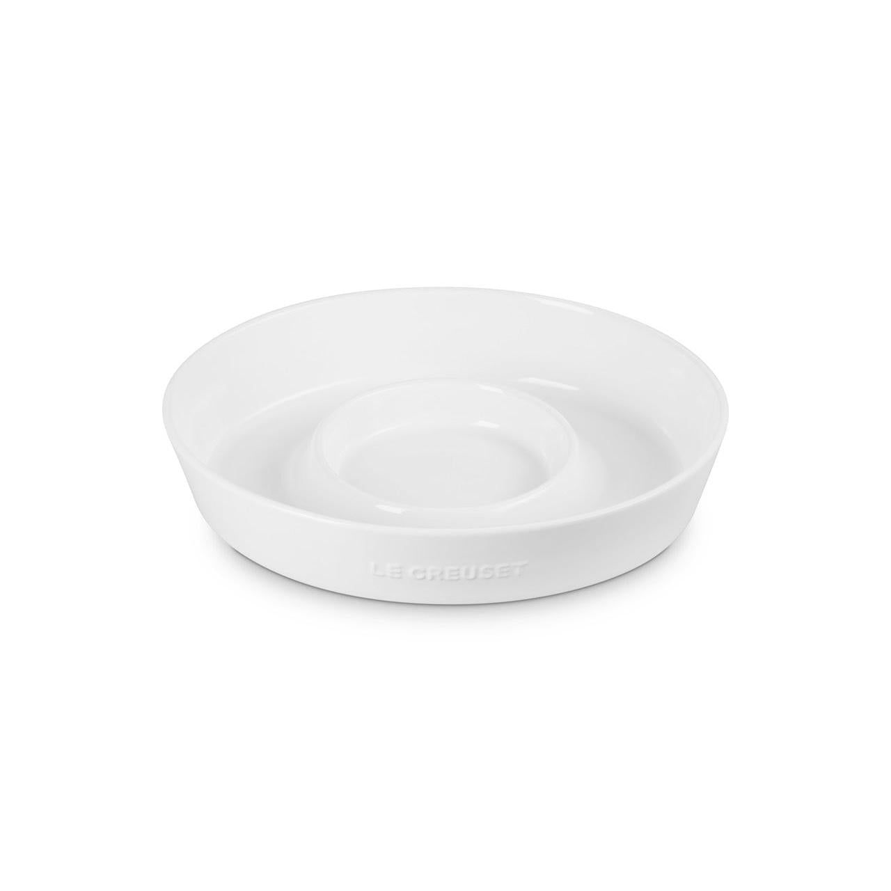 Chip and Dip Platter - White, 13&quot; | Le Creuset