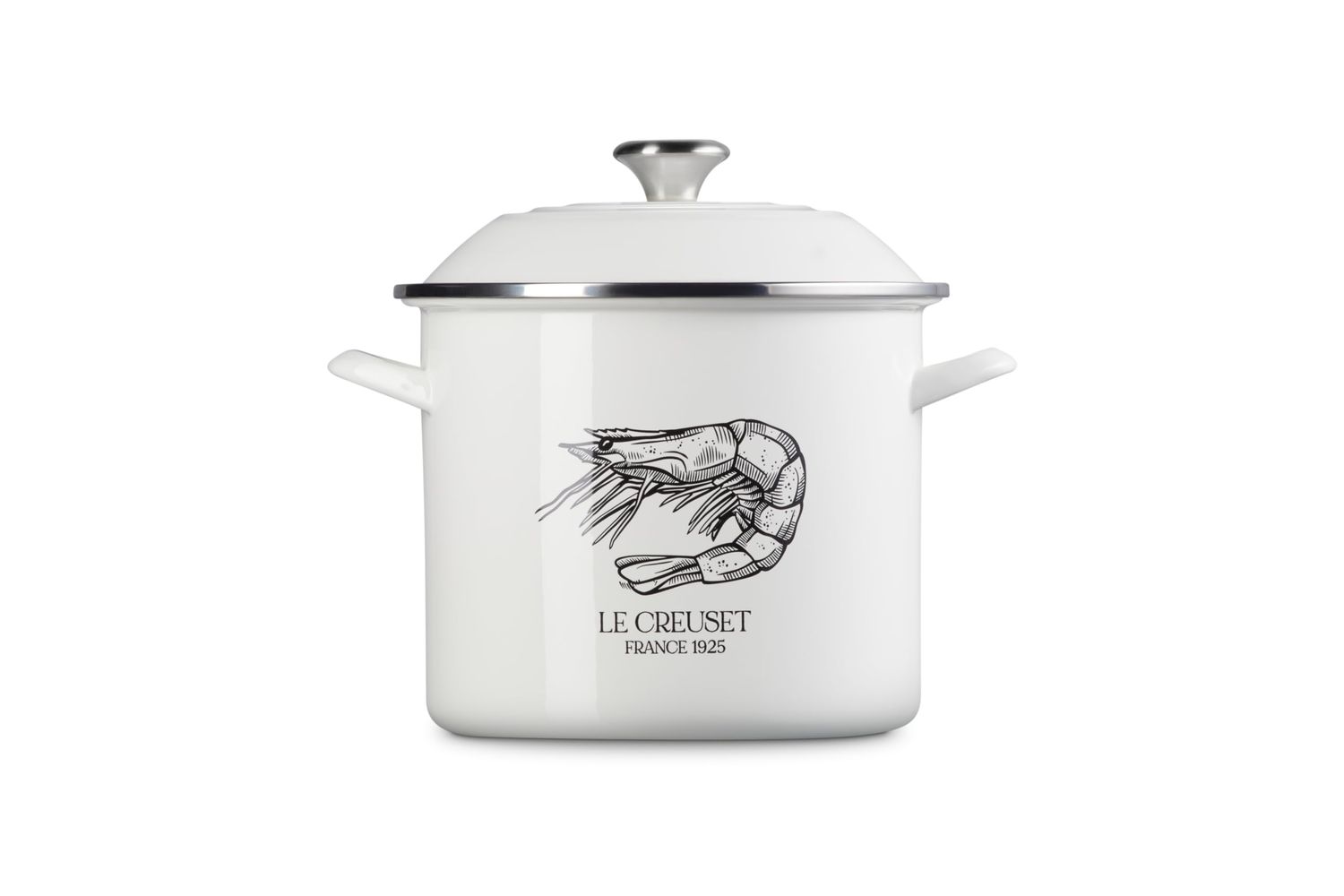 Enamel on Steel Traditional Shrimp Stockpot with Lid, 10 qt. - White | Le Creuset