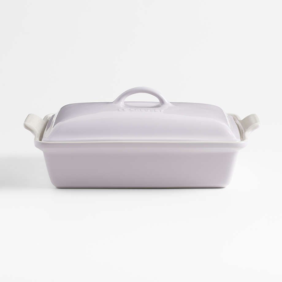 Heritage Covered Rectangular Casserole - Shallot, 4 qt. (12&quot; x 9&quot;) | Le Creuset