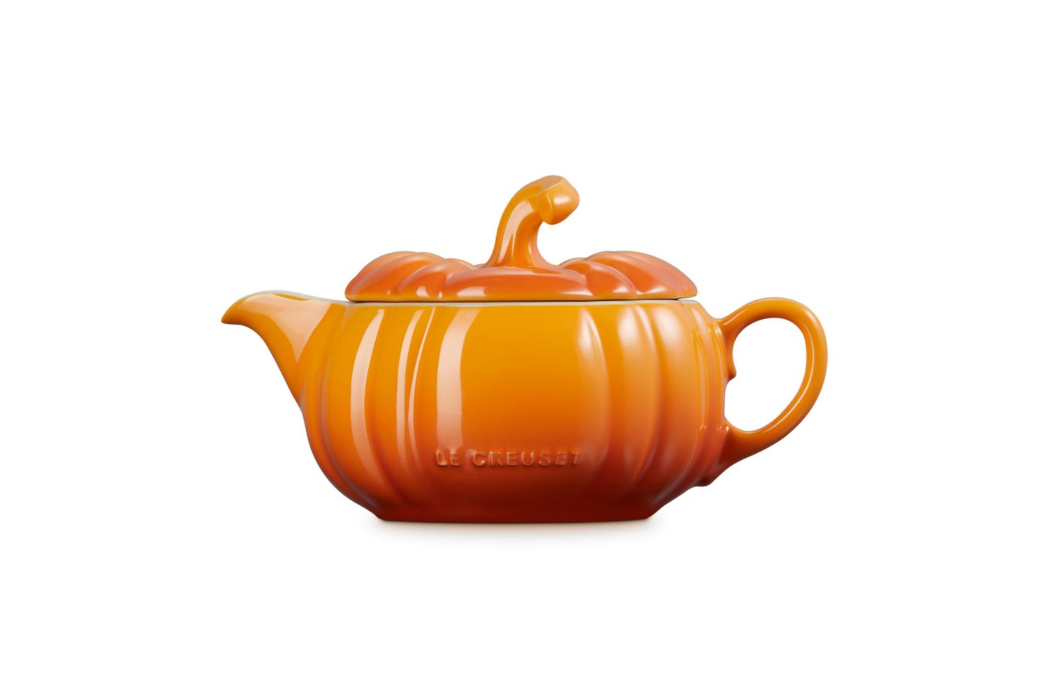 Pumpkin Gravy Boat with Lid - Persimmon, 14 oz. | Le Creuset