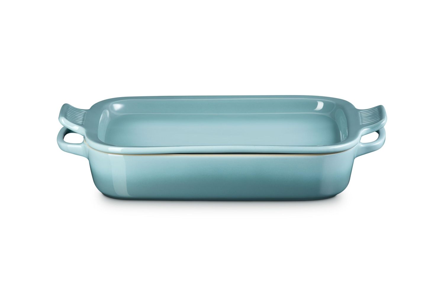 Rectangular Dish with Platter Lid - Sea Salt, 14 3/4&quot;x9&quot;x2 1/2&quot; (3 qt.) | Le Creuset
