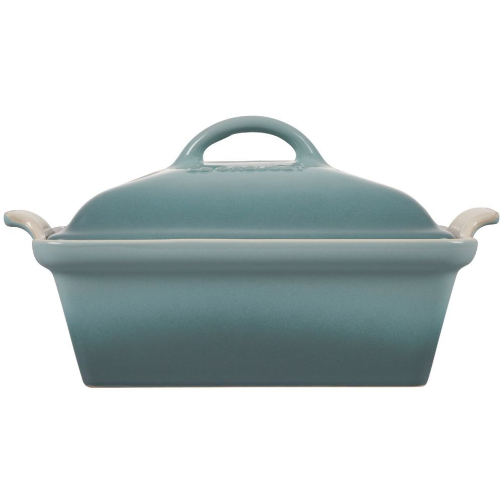 Heritage Covered Square Casserole - Sea Salt, 2.5 qt. (9&quot;) | Le Creuset