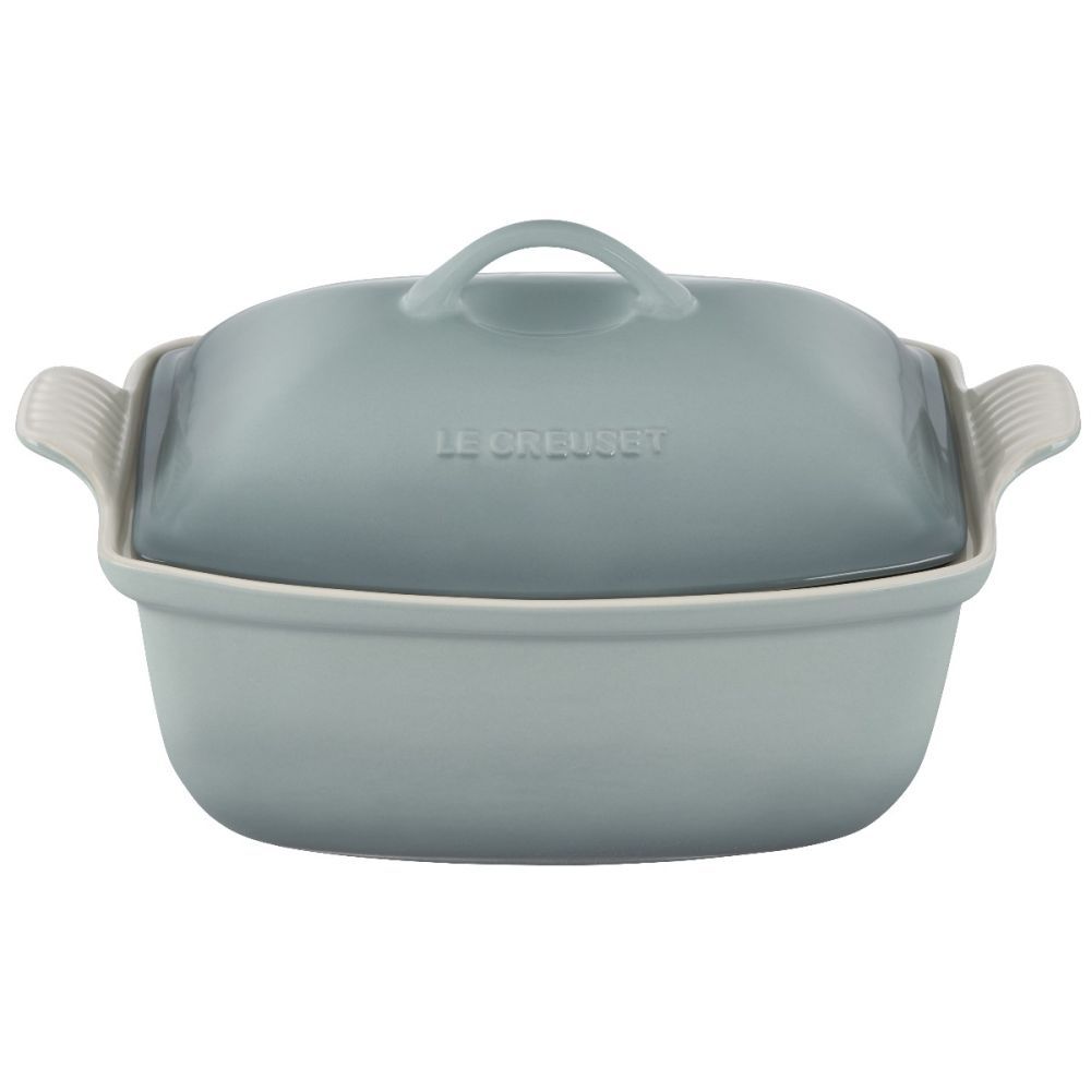 Heritage Deep Covered Rectangular Baker - Sea Salt, 4.5 qt. | Le Creuset