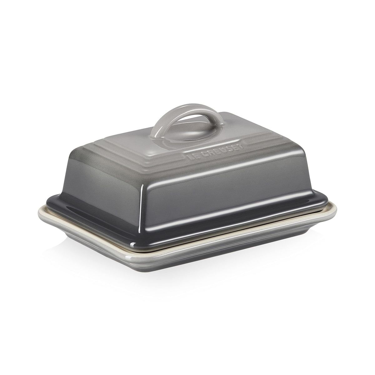 European Butter Dish - Oyster, 6.75&quot; x 5&quot; x 3.5&quot; | Le Creuset