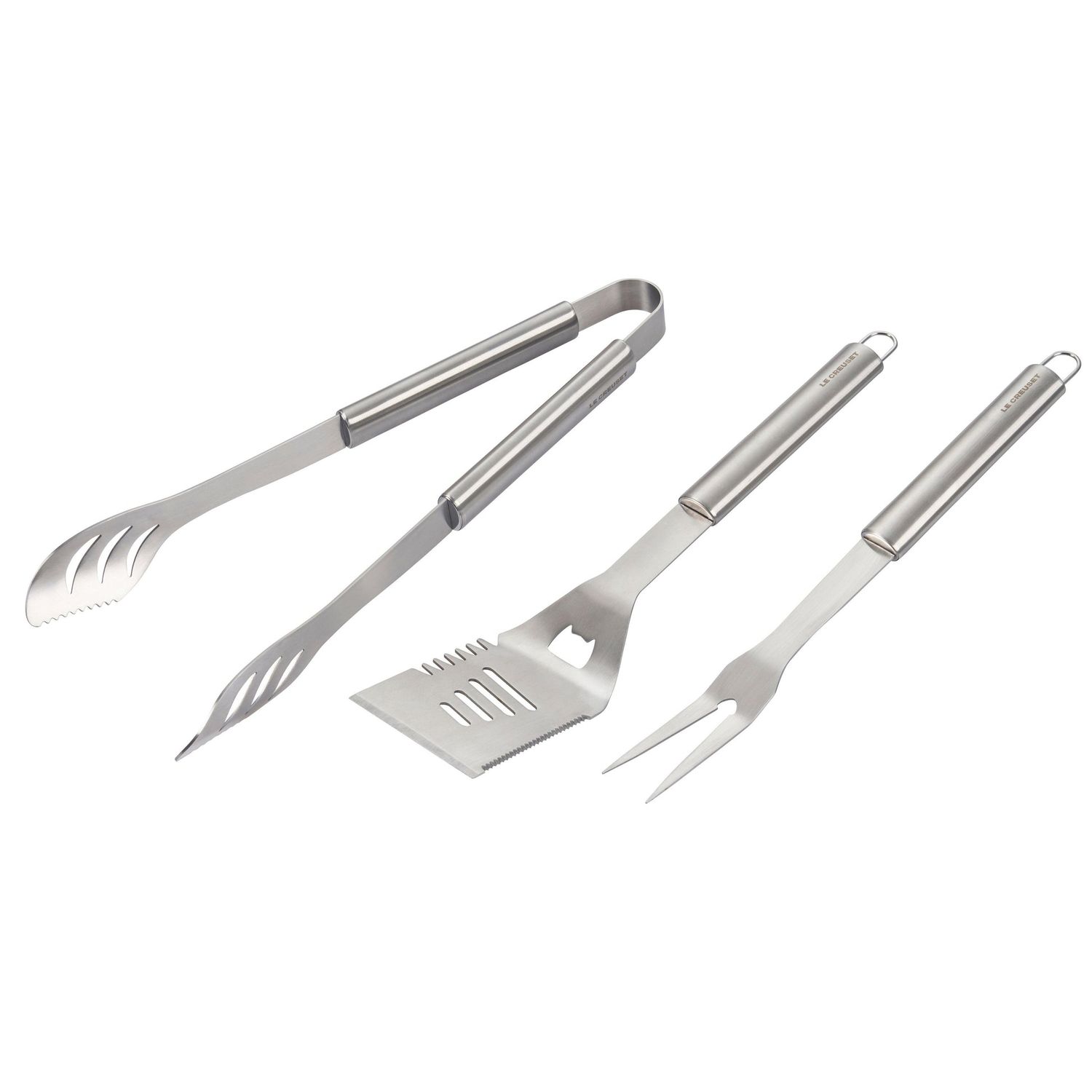 Alpine Outdoor Collection - BBQ Tool Bundle (Slotted Turner, Tongs &amp; Two-Pronged Fork) | Le Creuset