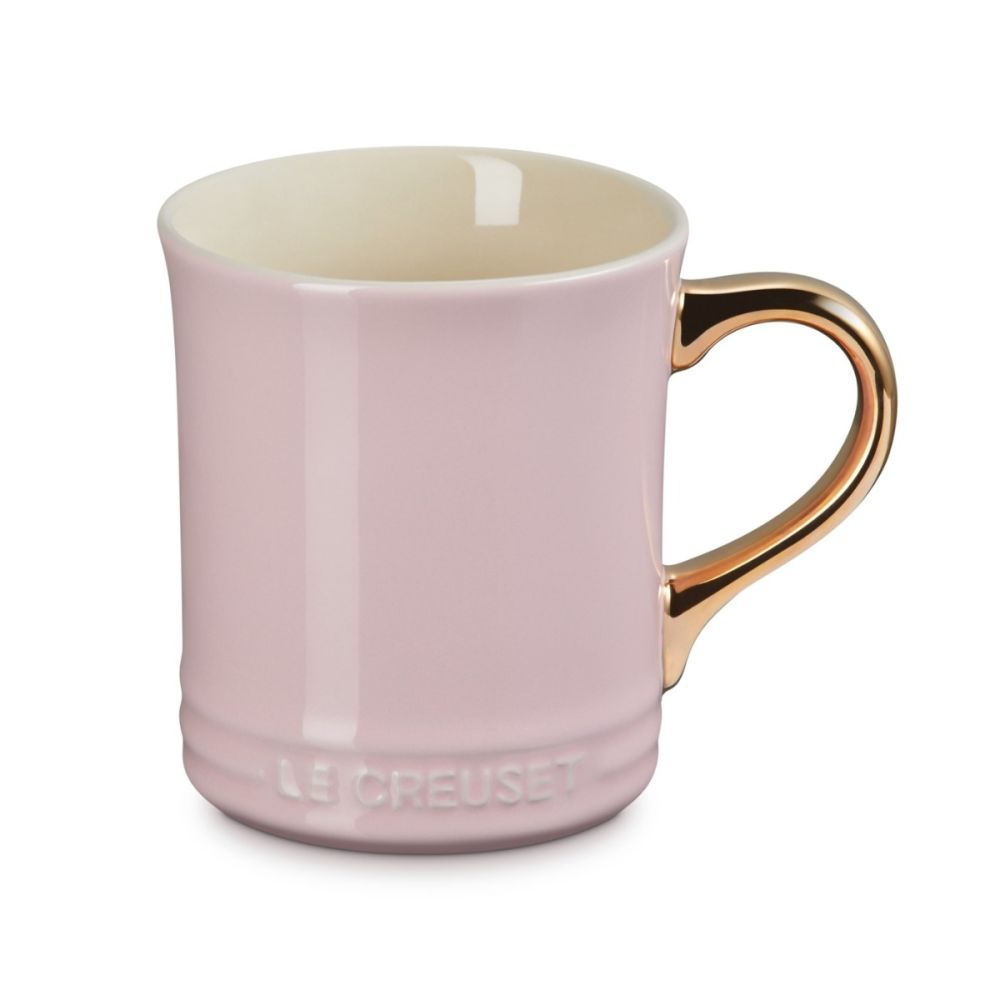 Mug with Gold Metallic Handle - Chiffon Pink, 14 oz. | Le Creuset