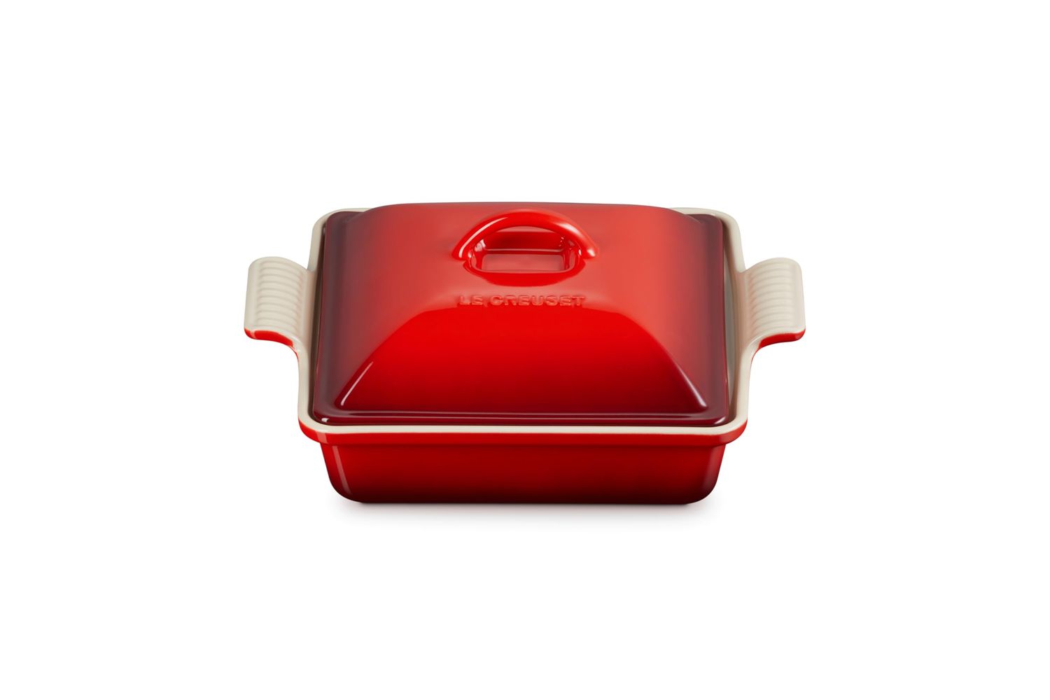 Heritage Shallow Square Covered Casserole 2 Qt Cerise, 2 qt. | Le Creuset