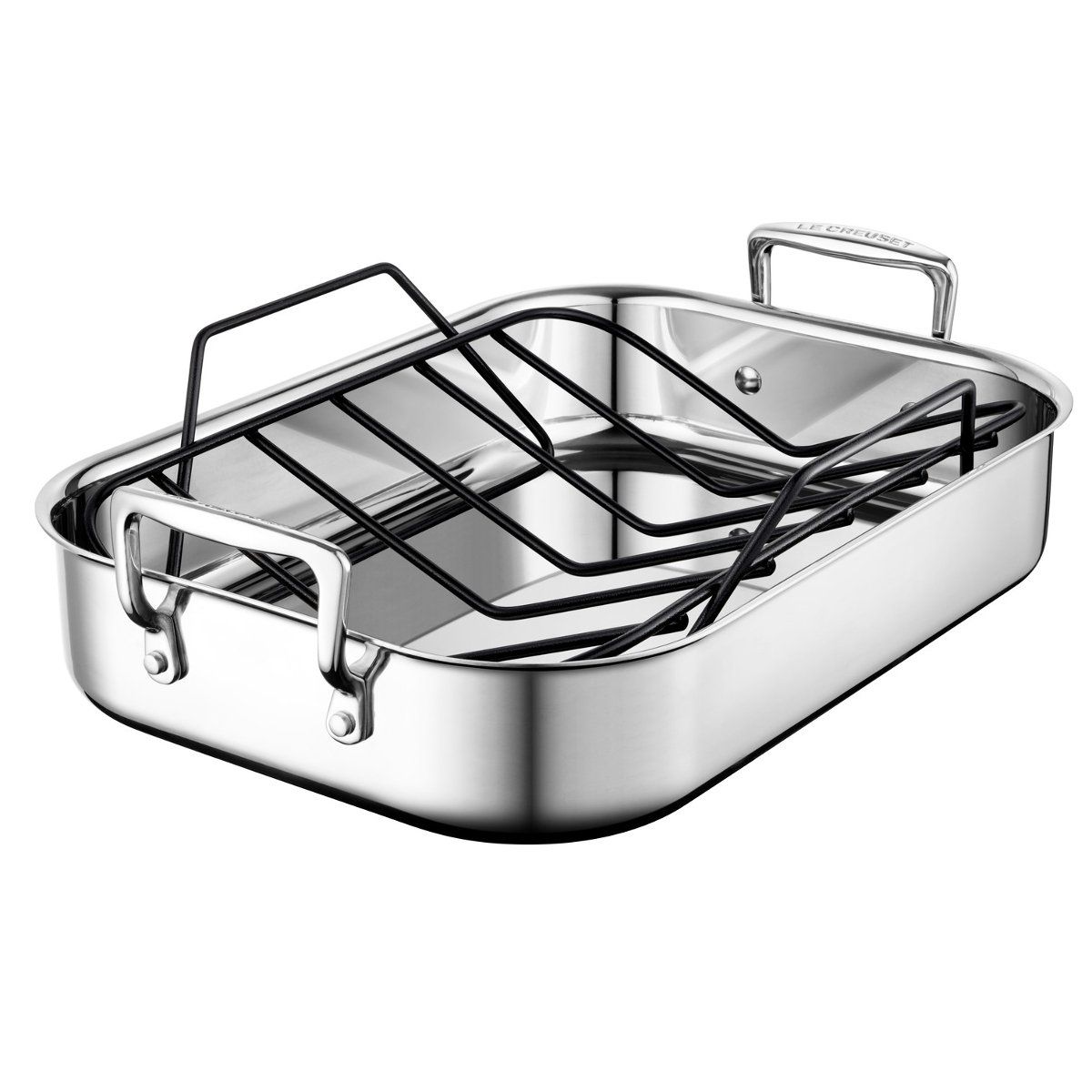 SS Classic Rectangular Roaster &amp; Rack 14 In, 14&quot; | Le Creuset