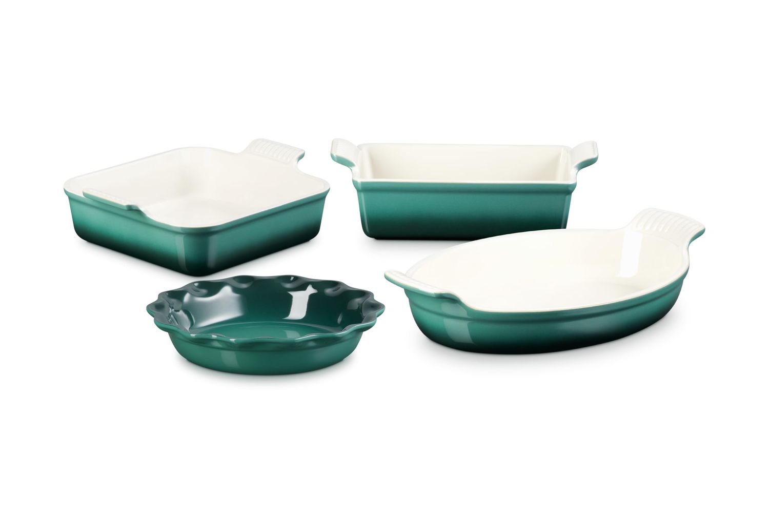 4 Piece Heritage Bakeware Set - Artichaut (9-inch Loaf Pan, 9-inch Pie Dish, 3 qt. Square Baking Dish and 1 3/4qt. Oval Baking Dish) | Le Creuset