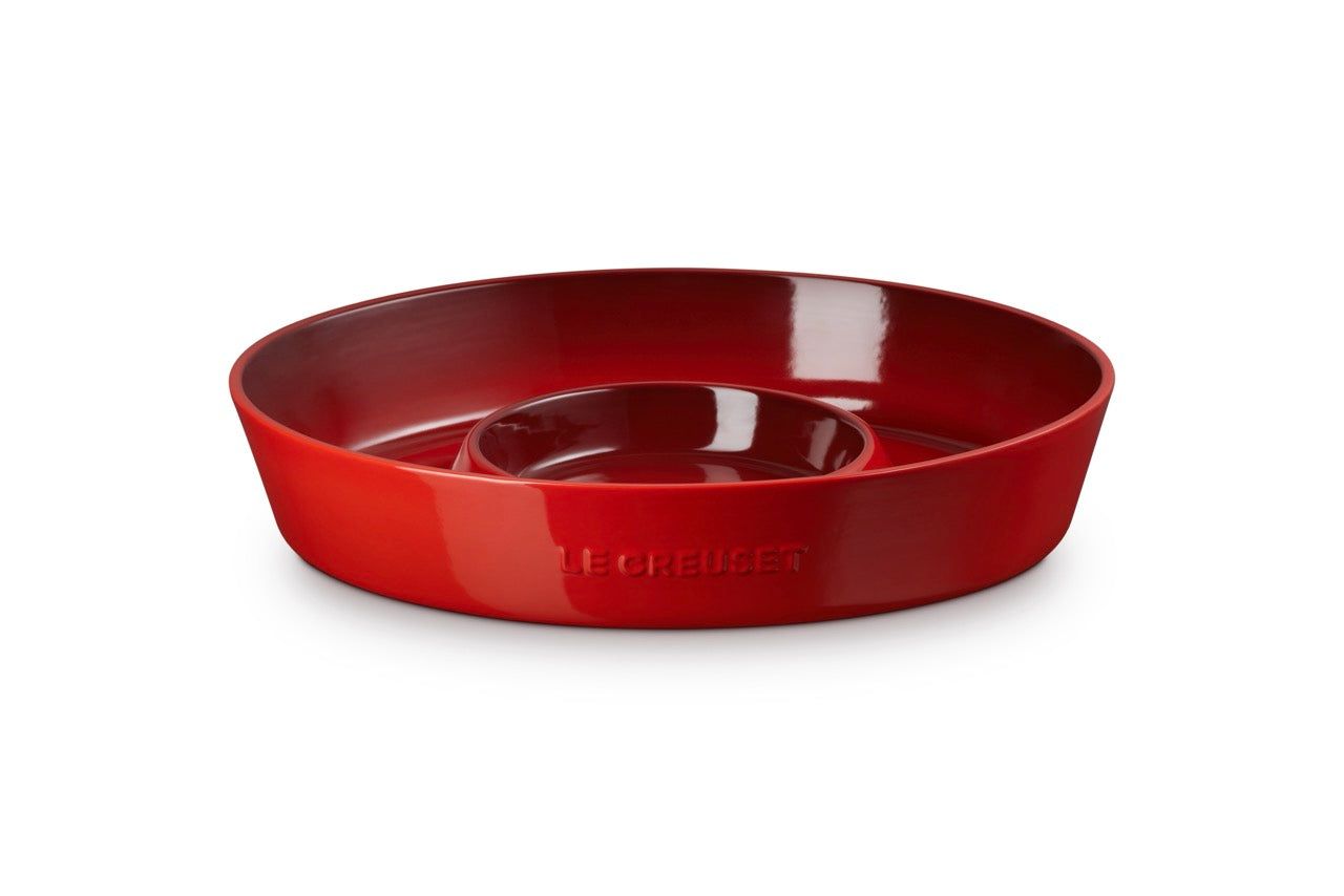 Chip and Dip Platter - Cerise, 13&quot; | Le Creuset
