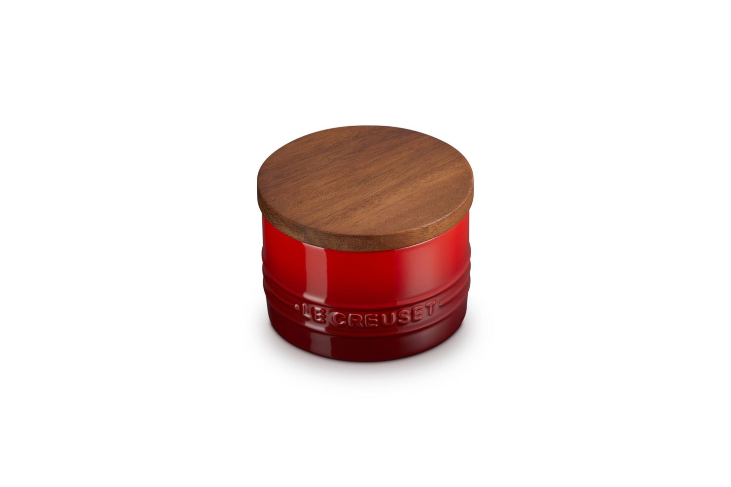 Salt Cellar with Wood Lid - Cerise, 7 oz. | Le Creuset