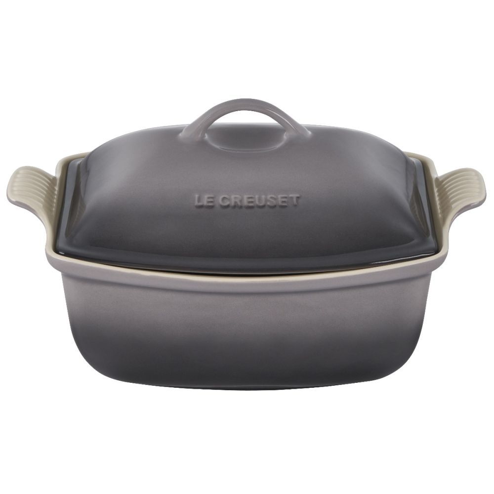 Heritage Deep Covered Rectangular Baker - Oyster, 4.5 qt. | Le Creuset