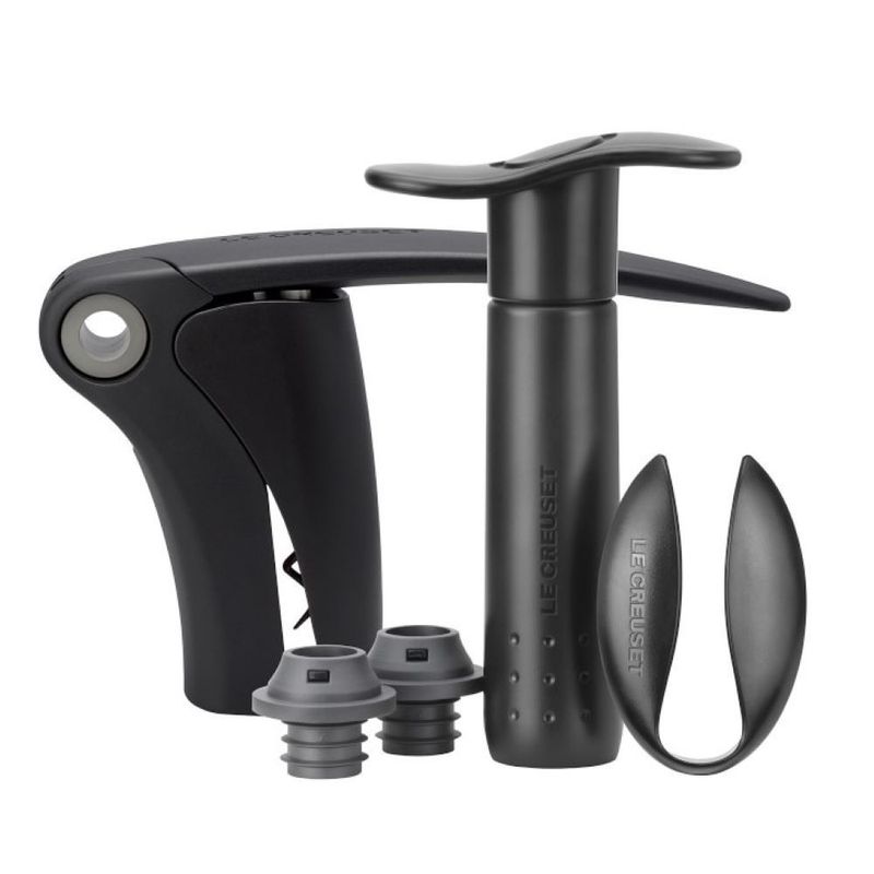 Licor Tools 5 Piece Wine Tools Gift Set (Compact Lever, Foil Cutter & Pump with 2 ...