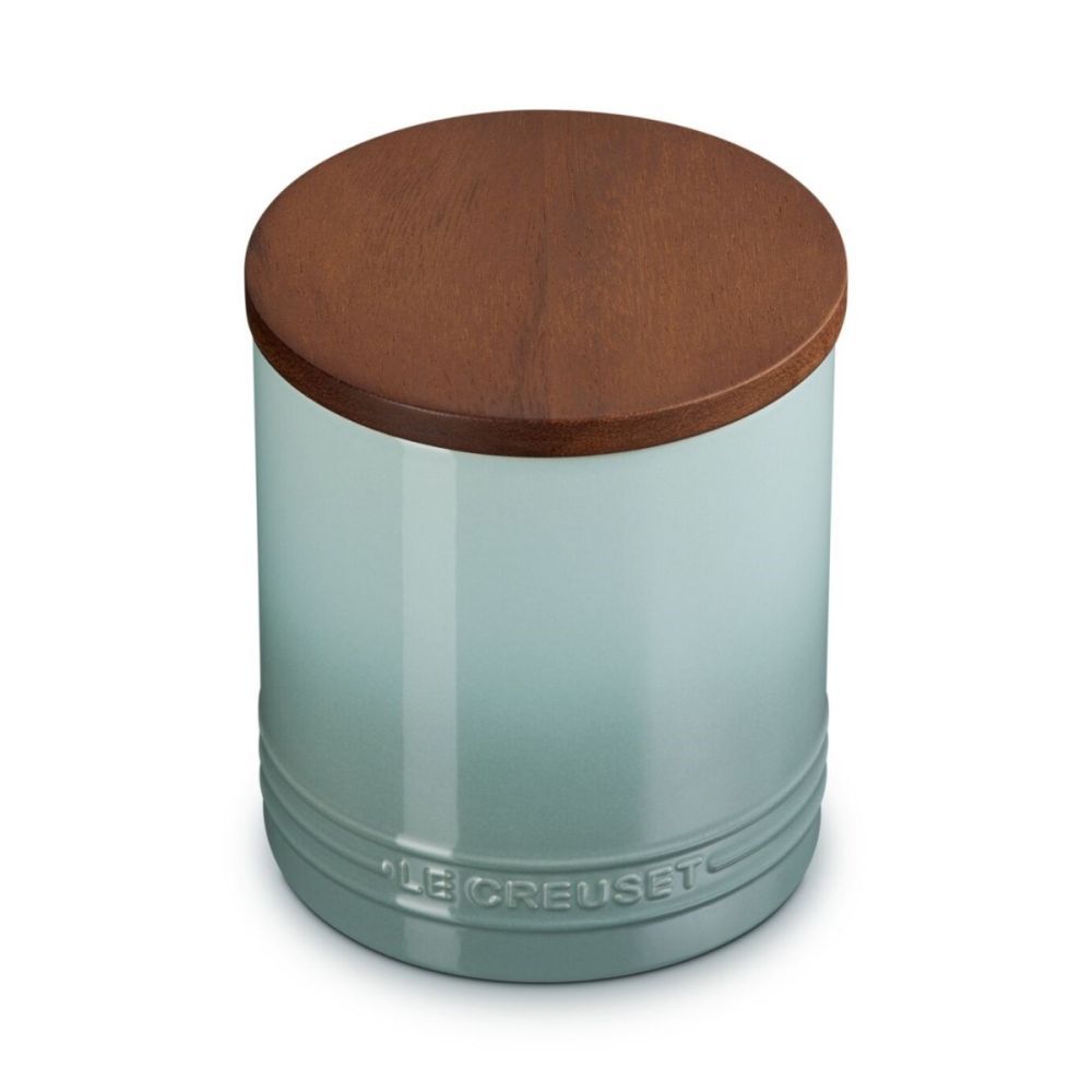 Canister with Wood Lid - Sea Salt, 1.2 qt. | Le Creuset