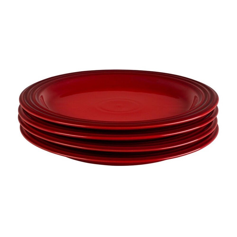 Set of (4) 10.5&quot; Dinner Plates - Cerise | Le Creuset