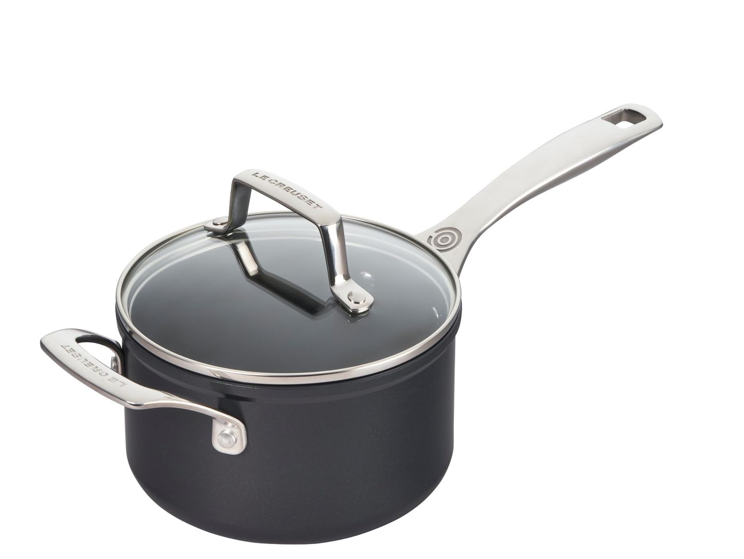 Essential Non-Stick Ceramic Saucepan with Glass Lid 2 Qt, 2 qt. | Le Creuset