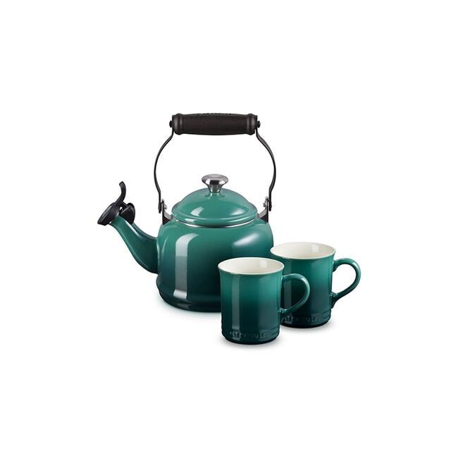 Demi Kettle w/ SS Knob &amp; 2 Mug Set - Artichaut, 1.25 qt. Kettle &amp; (2) 14 oz. Mugs | Le Creuset