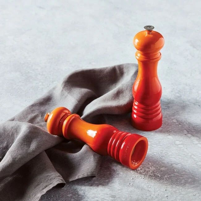 Salt And Pepper Mill Set - Flame, 8&quot; x 2 1/2&quot; each | Le Creuset