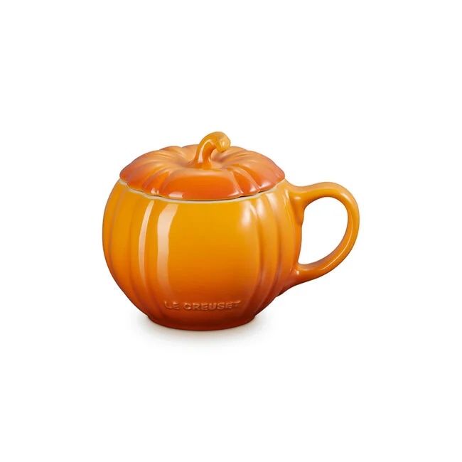 Pumpkin Mug with Lid - Licorice, 14 oz. | Le Creuset