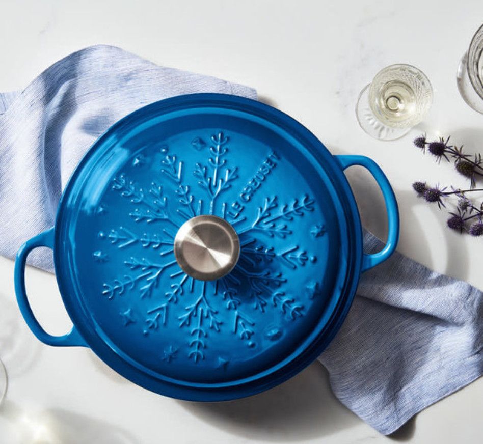 Holly Mini Cocotte with Gold Detail - Coastal Blue, 8 oz. | Le Creuset