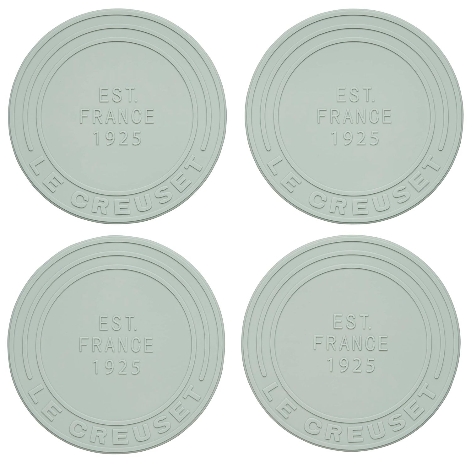 Silicone Coasters (est. 1925) - Sea Salt, Set of 4 - 4&quot; diameter | Le Creuset