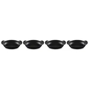 Set of 4 Mini Oval Baker 1/3 QT Matte Black | Le Creuset