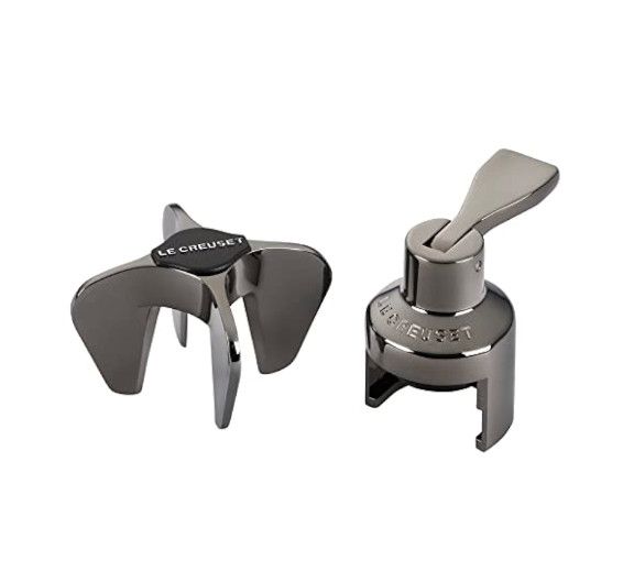 Sparkling Wine Set (Champagne Crown Sealer &amp; Champagne Star)  - Black Nickel | Le Creuset