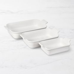 Heritage Set of 3 Rectangular Dishes - White, 1.1 qt., 2.5 qt. &amp; 4 qt. | Le Creuset