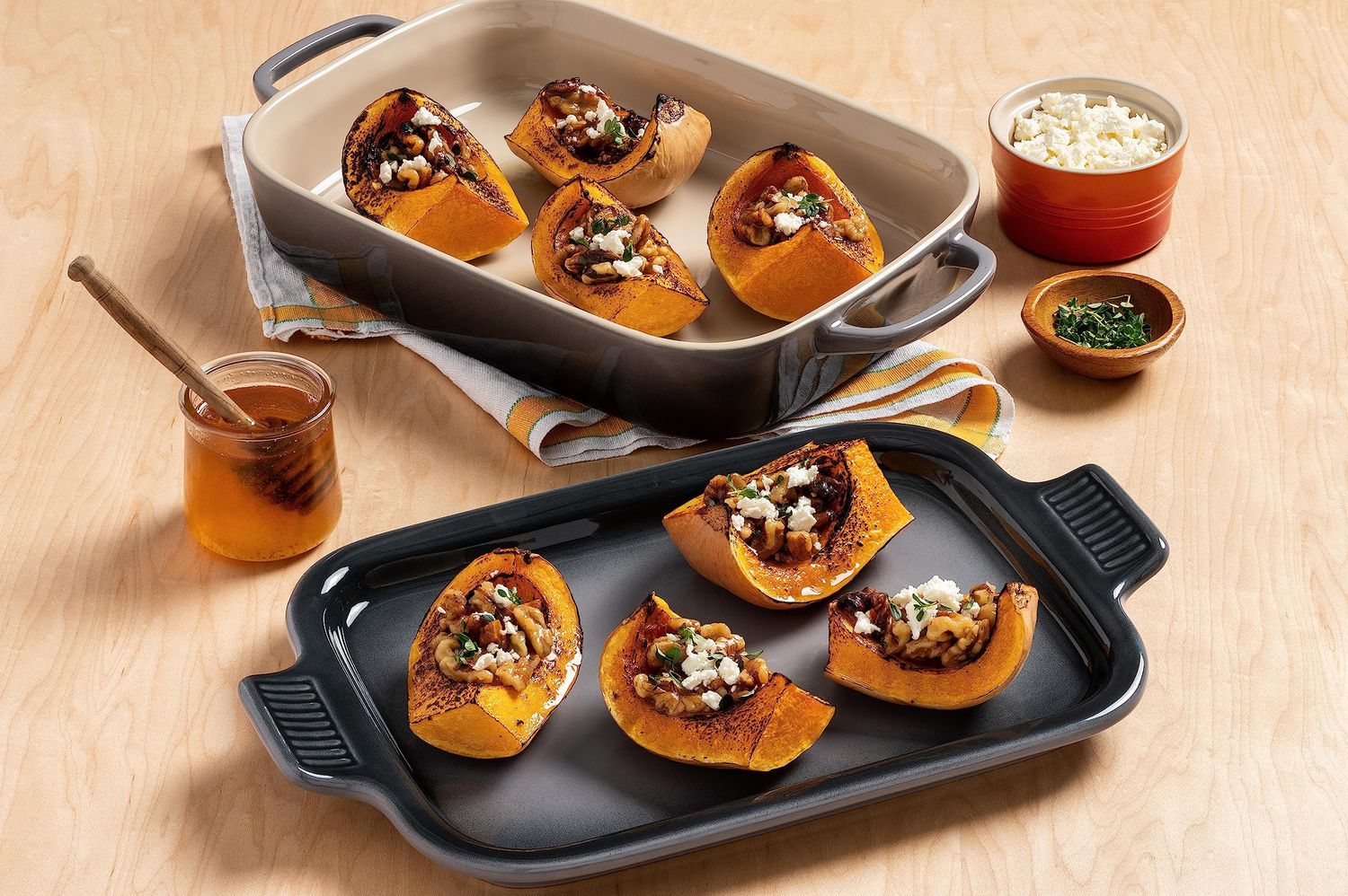 Rectangular Dish with Platter Lid - Oyster, 14 3/4&quot;x9&quot;x2 1/2&quot; (3 qt.) | Le Creuset