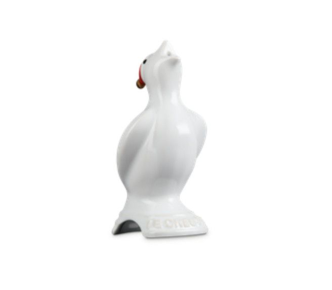 Heritage Pie Bird with Santa Hat - White, 3&quot; | Le Creuset