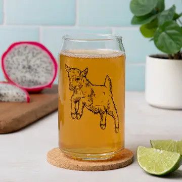 Baby Goat Beer Can Glass Stylish Iced Coffee Cup | Counter Couture