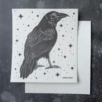 Raven Swedish Dishcloth | Bird Sponge Cloth