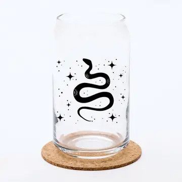 Snake Beer Can Glass | Glass Cup | Iced Coffee Cup | Counter Couture