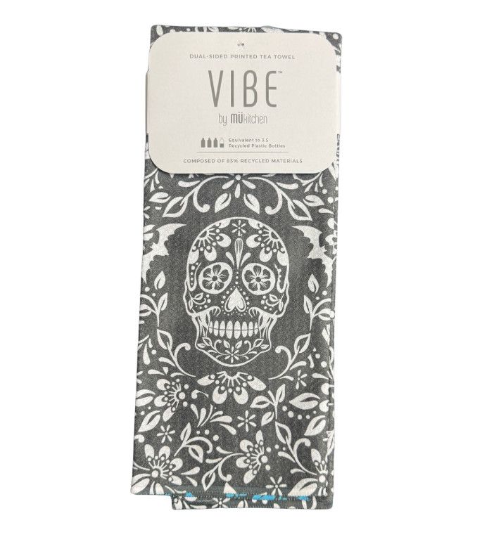 MUKitchen Vibe Recycled Towel – Day of the Dead | MÜkitchen