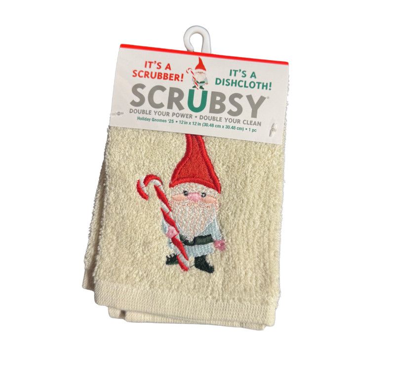MUKitchen Holiday SCRUBSY Cloth – Holiday Gnomes | MÜkitchen