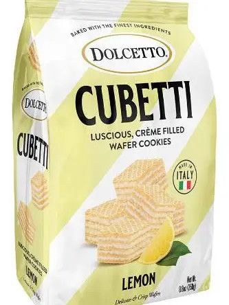 Dolcetto Cubetti Lemon Wafers, 8.8 oz bag | Sunflower Food Company