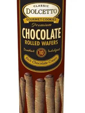 Dolcetto Chocolate Wafer Rolls, 3 oz canister | Sunflower Food Company