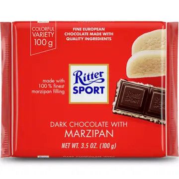 Ritter Sport, Dark Choc W/Marzipan Filling, 3.5oz