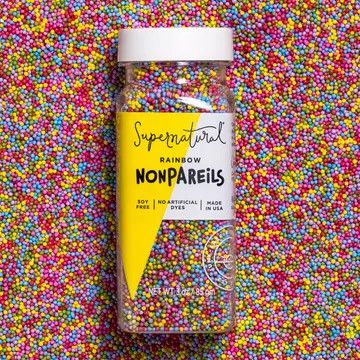 Dye-Free Rainbow Nonpareils Sprinkles, 3oz