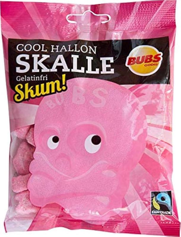 Bubs Raspberry &amp; Licorice Foam Skull 90g