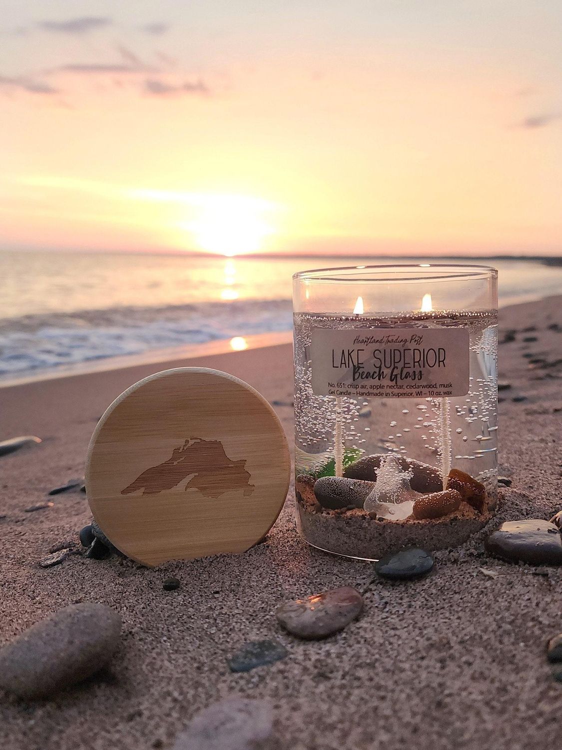 LAKE SUPERIOR “BEACH GLASS&quot; - No. 651 – crisp air, apple nectar, cedarwood, musk | 5 OZ SMALL