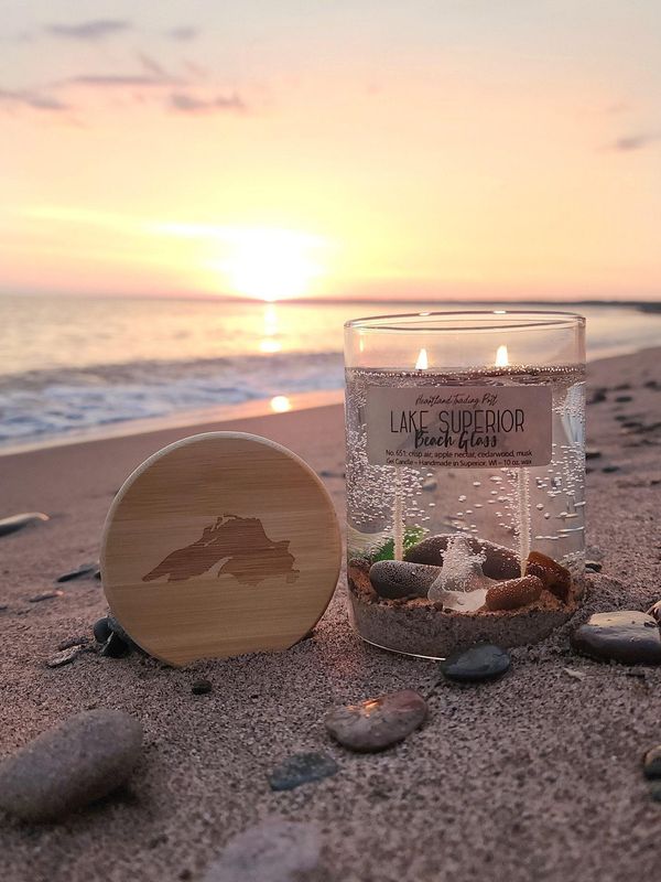 LAKE SUPERIOR “BEACH GLASS&quot; - No. 651 – crisp air, apple nectar, cedarwood, musk | 5 OZ SMALL