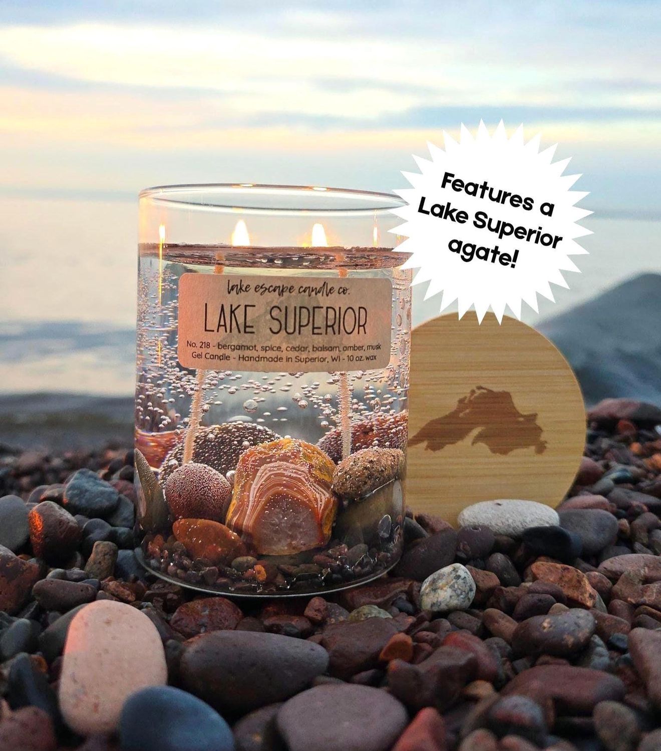 LAKE SUPERIOR &quot;SPLIT ROCK” - No. 952 – citrus, rosemary, fir needles, cedar leaf, pine | 10 OZ. REGULAR