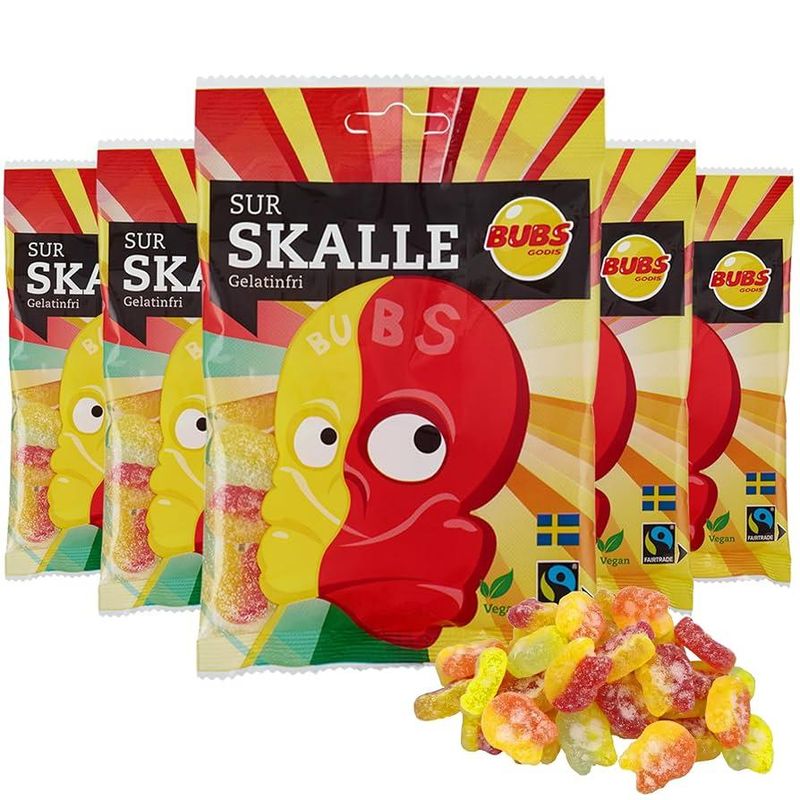 Bubs Swedish Sour Skulls 90g Bag