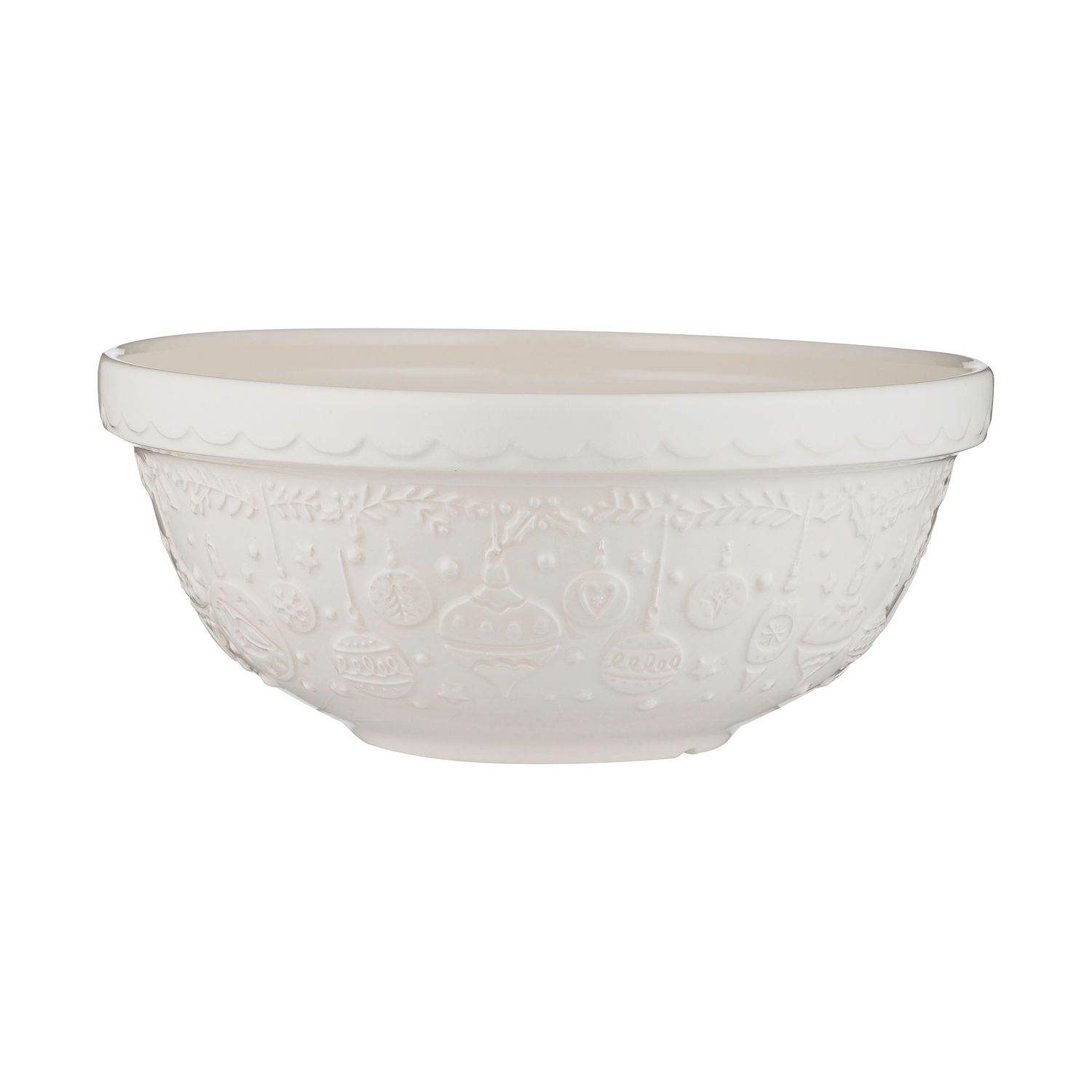 Deck The Halls Size 18 Cream Mixing Bowl