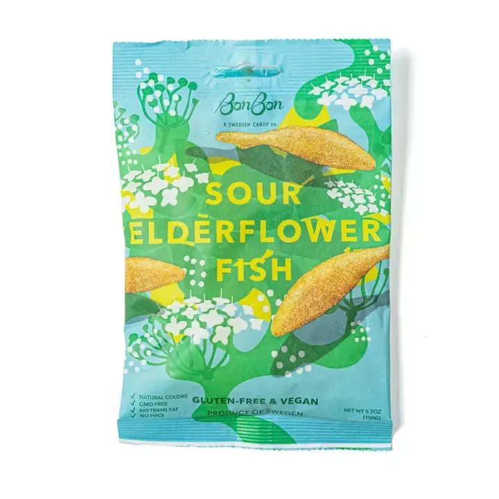 BonBon&#39;s Sour Elderflower Fish 150g
