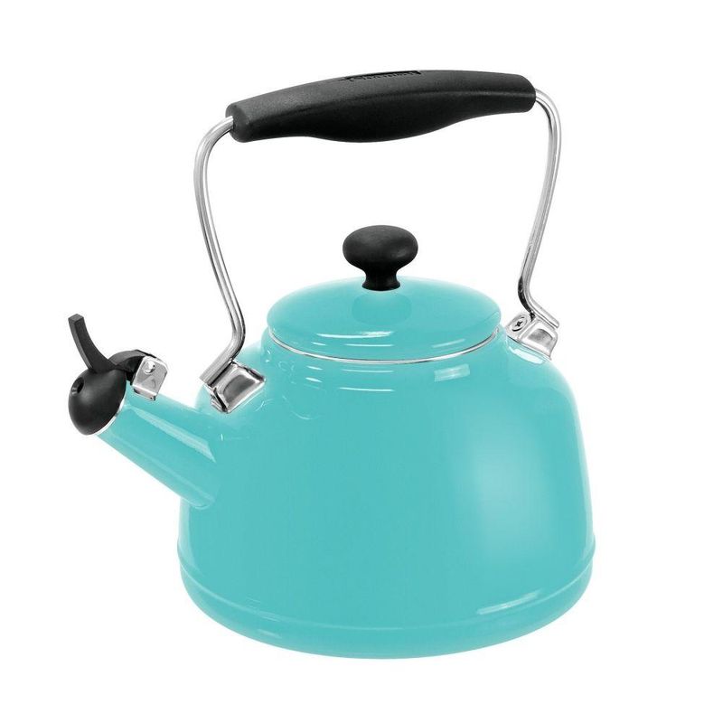 Enamel-on-Steel Vintage Teakettle (1.7 Qt.) - Aqua | Chantal